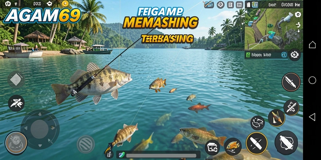 Screenshot AGAM69 menunjukkan pengalaman memancing yang menegangkan dan menyenangkan.