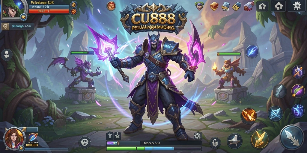 Screenshot gameplay <strong>CU888</strong> menampilkan pertempuran epik dan eksplorasi yang mendalam.