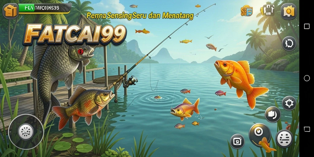 Gameplay menarik dengan aksi memancing yang mendebarkan.