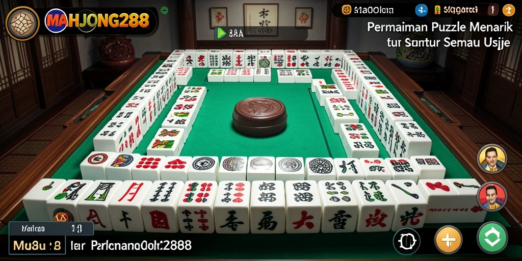 Tangkapan layar MAHJONG288 menampilkan gameplay seru permainan puzzle.