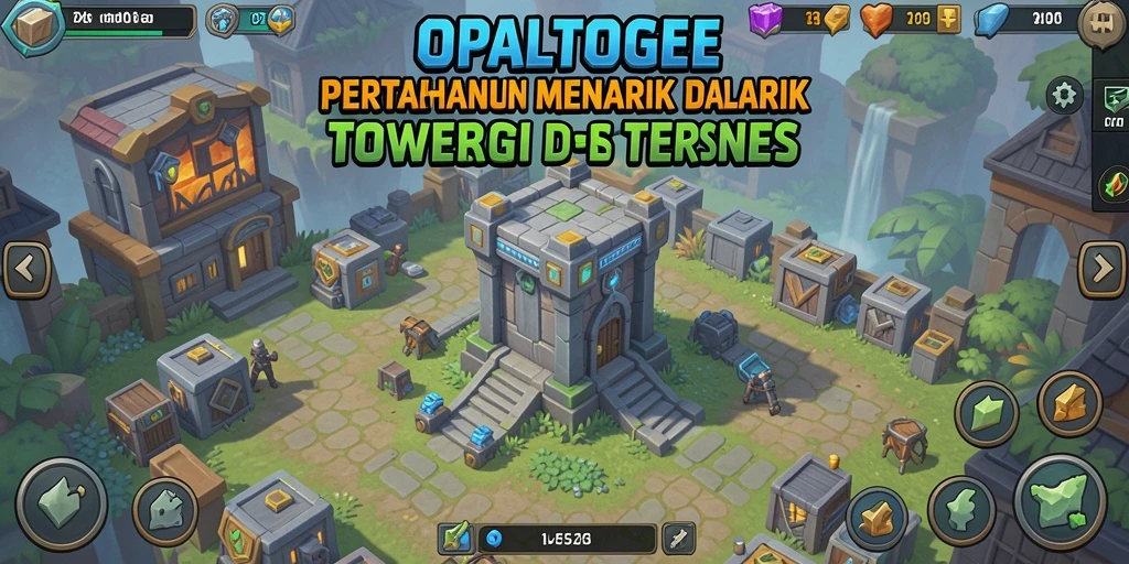 Screenshot gameplay OPALTOGEL menampilkan aksi seru dalam Tower Defense.