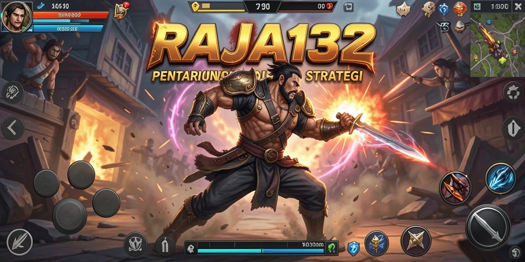 Screenshot gameplay RAJA132 menampilkan pertarungan seru antar karakter.