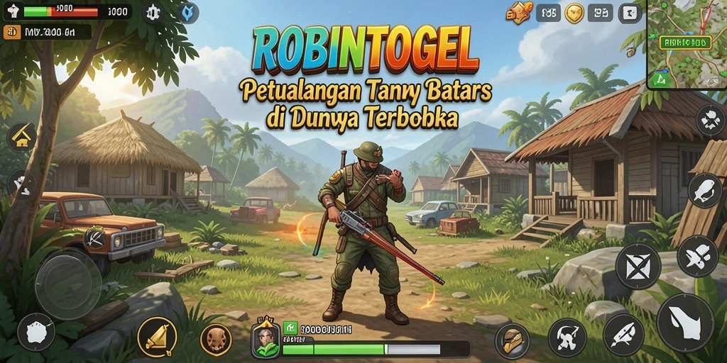 Tampilan screenshot gameplay Open World ROBINTOGEL yang menawan