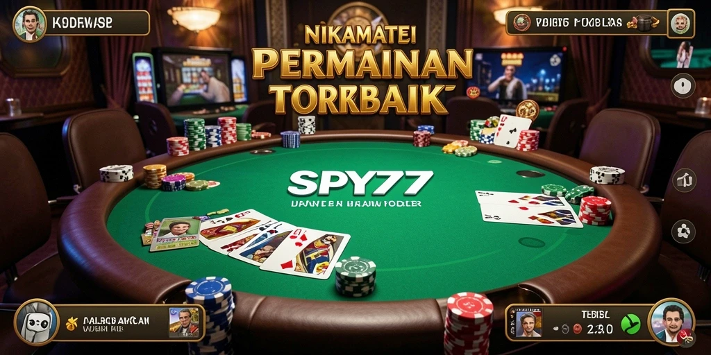 Tampilan screenshot SPY77 menampilkan gameplay poker yang menegangkan.