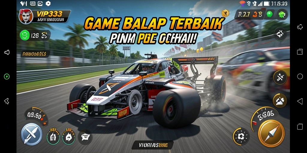 Gameplay seru dari VIP333 yang menampilkan aksi balap cepat.