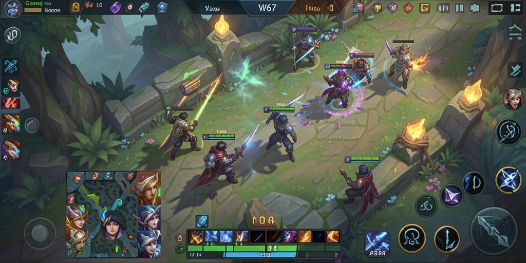 Gameplay seru di W67 dengan pertempuran tim yang epik.